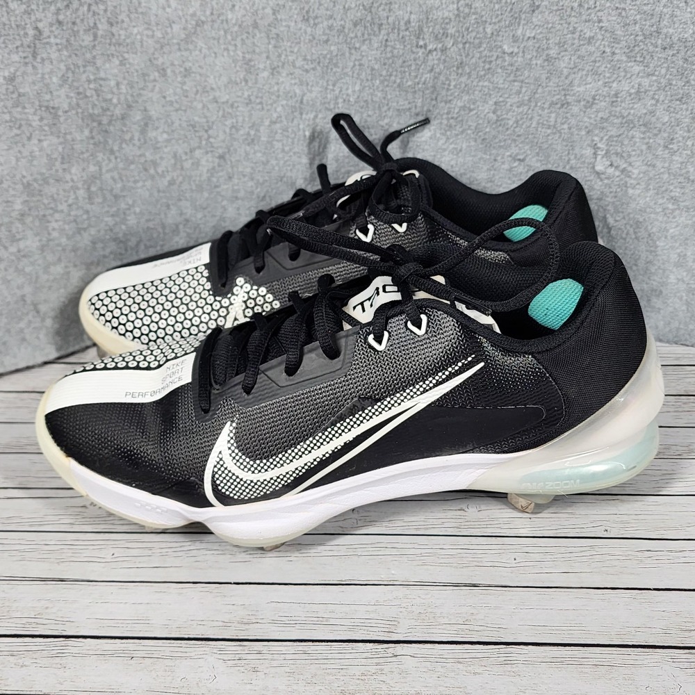 Nike Force Zoom Trout 7 Pro Metal Baseball Shoes Mens 12 Black White CQ7224 - Picture 3 of 9